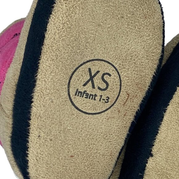 Lazy One Baby Girl Size XS Infant 1-3 Pink and Brown Cowgirl Boots Fizzy Lining - Picture 7 of 14